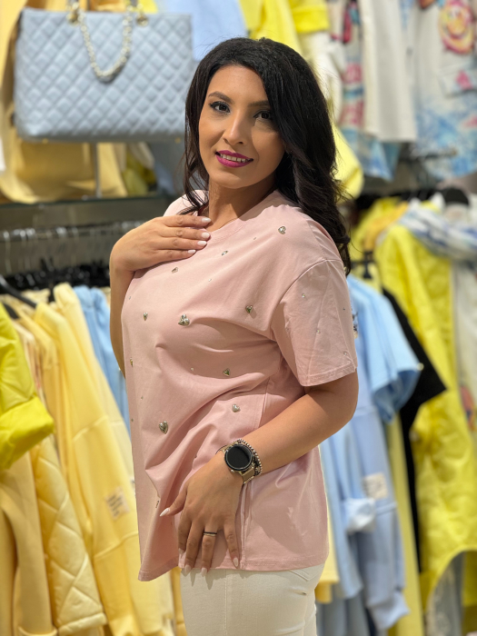 Tricou cu aplicatii metalice inimioare [4]