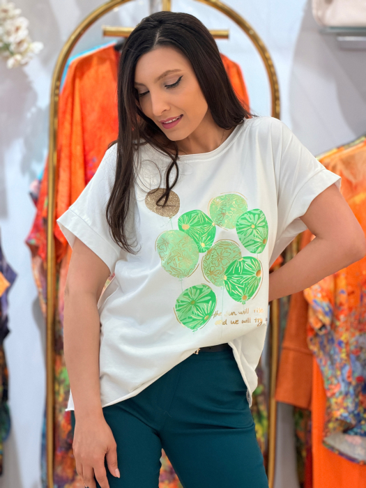 Tricou cu imprimeu baloane verzi [2]