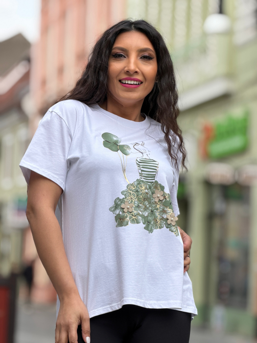 Tricou cu imprimeu fata cu baloane [4]