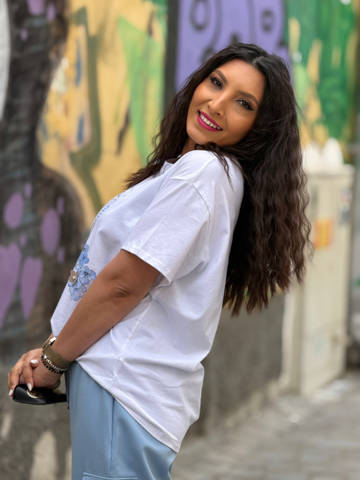 Tricou cu imprimeu fata cu baloane [6]