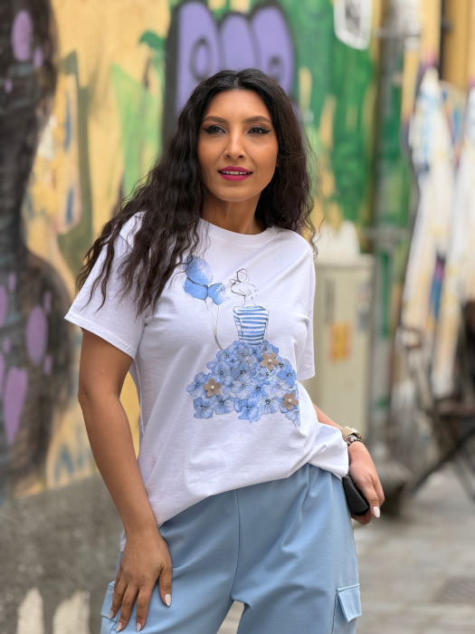 Tricou cu imprimeu fata cu baloane [5]