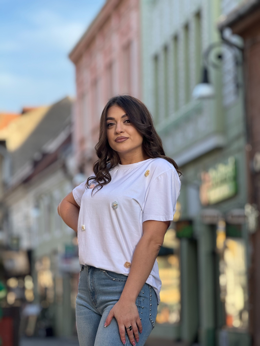 Tricou cu imprimeu floricele [3]