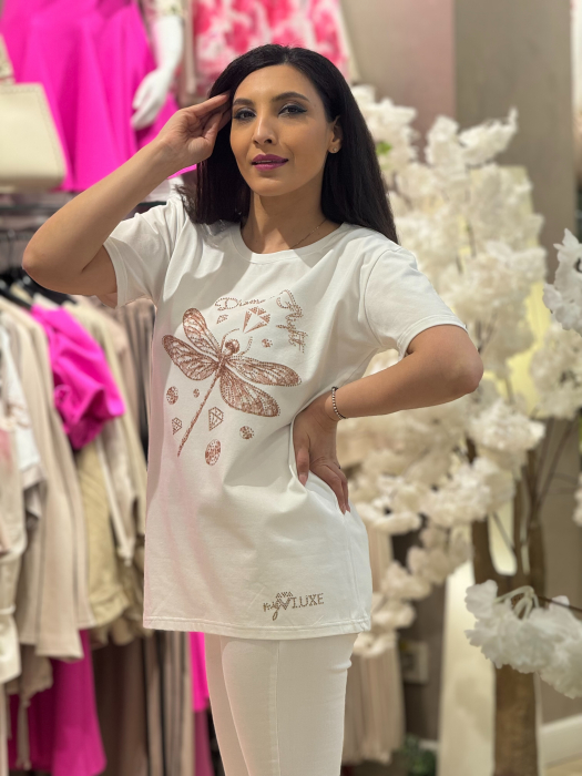 Tricou cu imprimeu libelula [3]