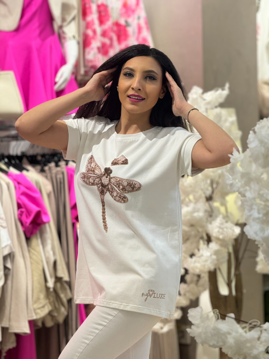 Tricou cu imprimeu libelula [2]