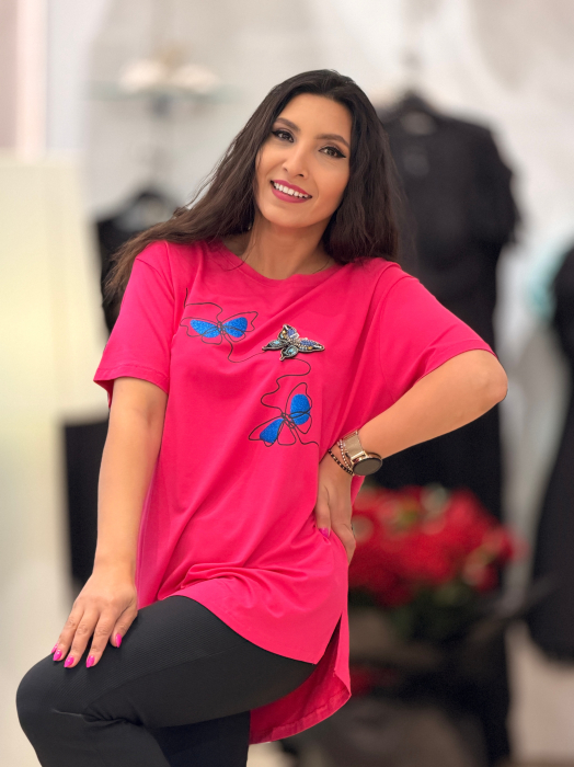 Tricou din bumbac cu fluturi [2]
