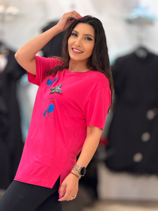 Tricou din bumbac cu fluturi [4]