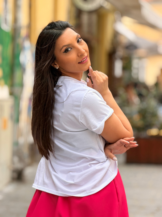 Tricou din bumbac cu imprimeu fata cu balon [3]