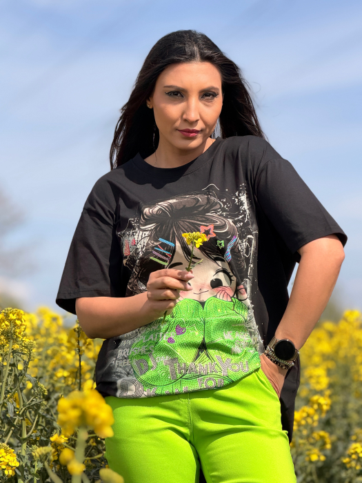 Tricou din bumbac cu print fetita [6]