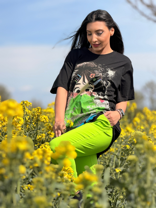 Tricou din bumbac cu print fetita [2]