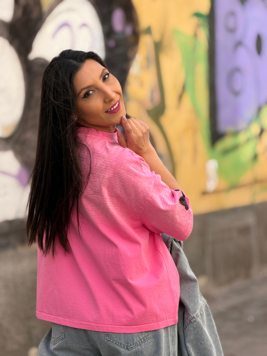 Tricou din bumbac cu print Mickey cu paiete [5]