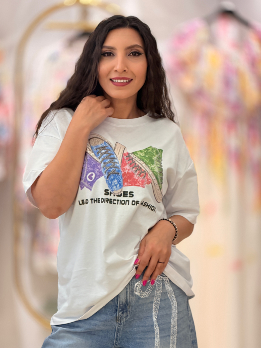 Tricou din bumbac cu tenesi [5]