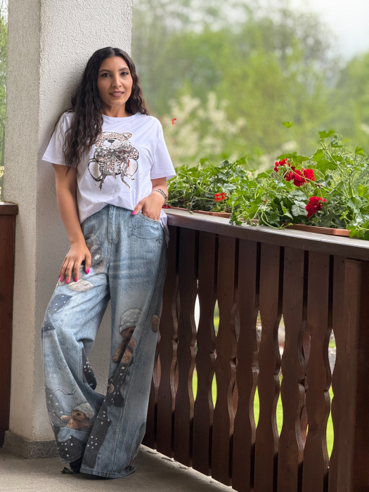 Tricou din bumbac cu ursulet [3]