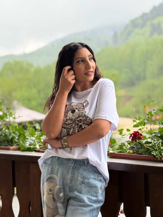 Tricou din bumbac cu ursulet [2]