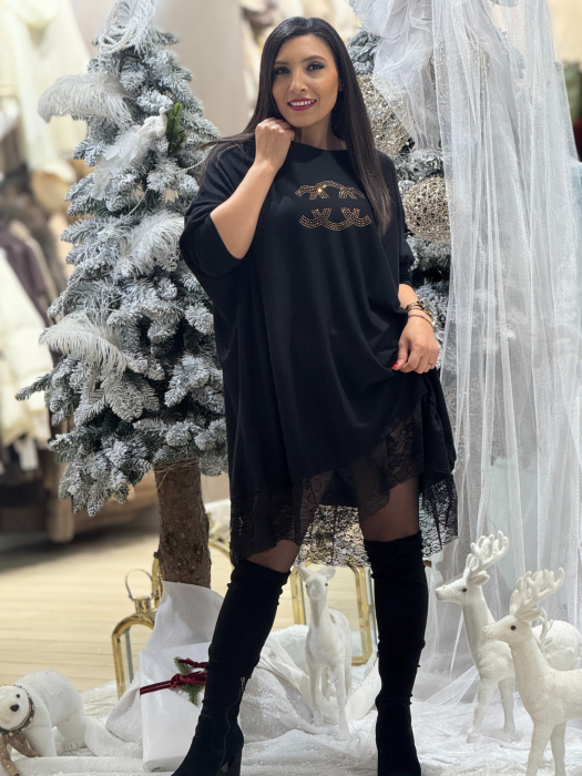 Tunica cu dantela si imprimeu CC [3]