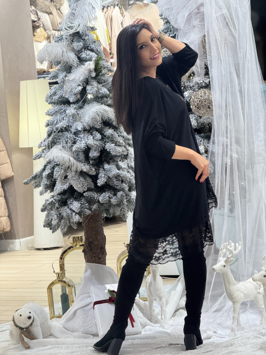 Tunica cu dantela si imprimeu diamant [4]