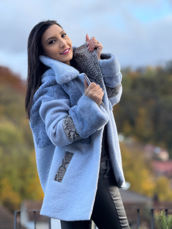 Haina bleo cu blana naturala [3]