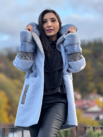 Haina bleo cu blana naturala [4]