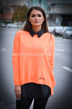 Bluza tricotata portocalie [2]