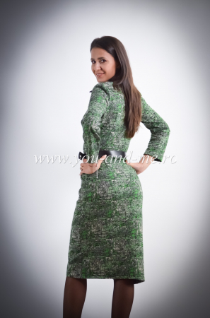 Rochie cu guler din piele ecologica [4]