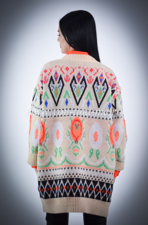 Jacheta tricotata cu imprimeu geometric [3]