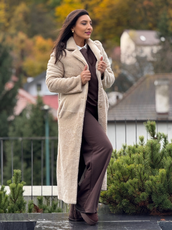 Haina bej din astrahan cu capse pe lateral [3]