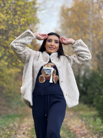 Blanita bordo cu nasture decorativ [4]