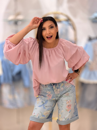 Pantaloni - Blugi cu flori