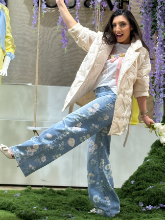 Blugi cu imprimeu floral [6]