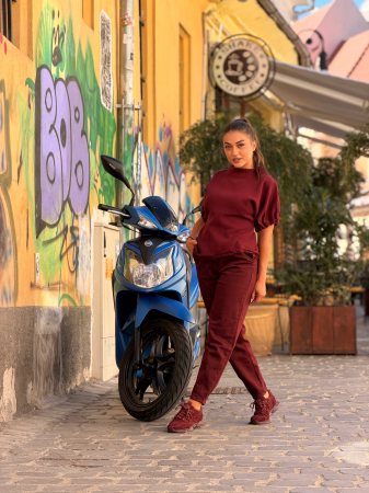 Noutati - Blugi dama bordo tip balon