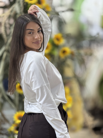 Bluza alba cu imprimeu fetita cu perlute [2]