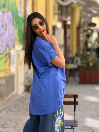 Bluza albastru oversize [1]