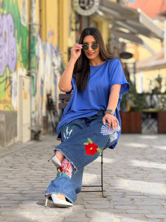 Bluza albastru oversize [4]