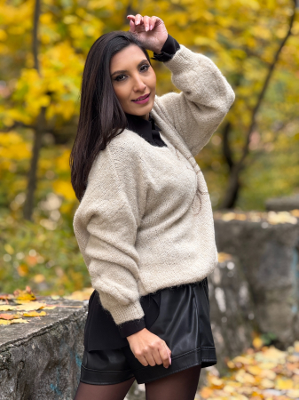 Bluza bej cu ursulet [2]