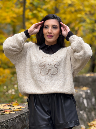 Bluza bej cu ursulet [1]