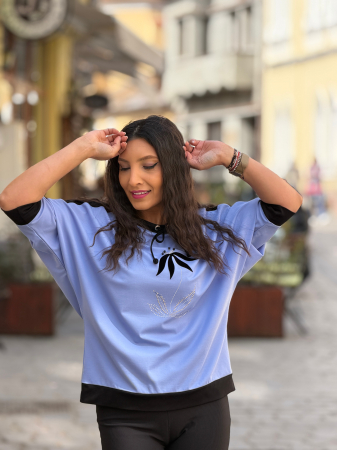 Bluza bleo cu floare din vascoza [1]