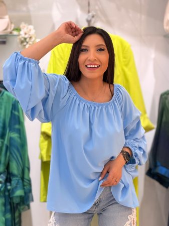 Bluze si camasi - Bluza bleo cu maneca bufanta