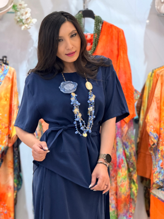 Bluza bleumarin cu funda [5]