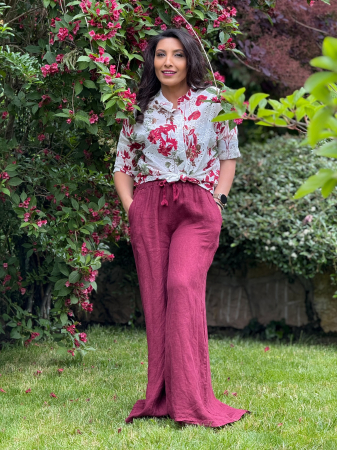 Tricouri si topuri - Bluza brodata cu imprimeu floral