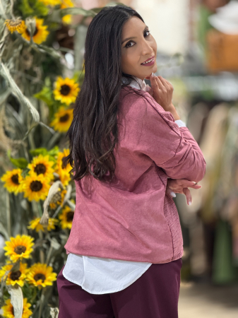 Bluza cu anchior si broderie florala [3]