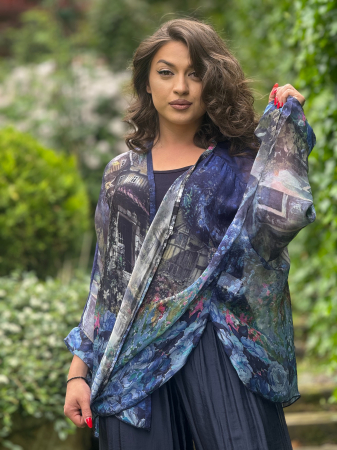 Bluze si camasi - Bluza cu anchior si imprimeu casa