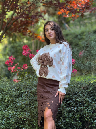 Noutati - Bluza cu buline si catelus