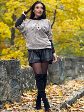 Bluza cu flori cu paiete [4]