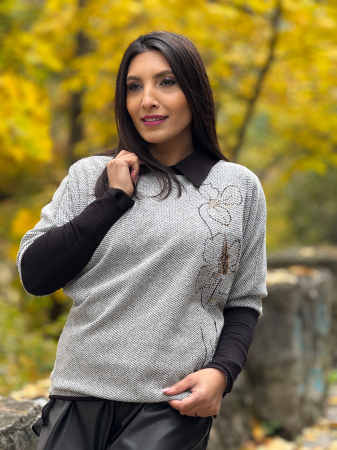 Bluza cu flori cu pietricele [1]