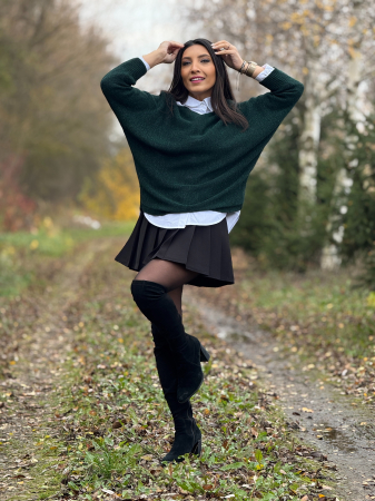 PULOVERE SI BLUZE - Bluza cu fundita la spate