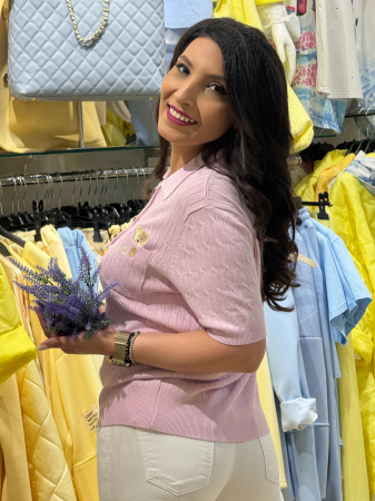 Bluza cu guler si detaliu ursulet brodat [3]