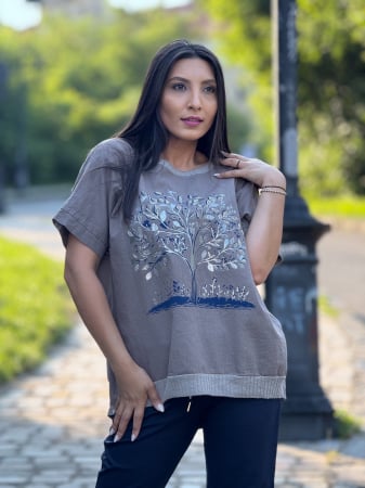 COLECTIA DE TOAMNA - Bluza cu implrimeu copac
