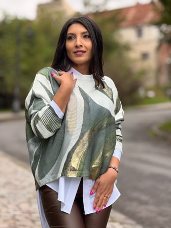 Noutati - Bluza cu imprimeu abstract