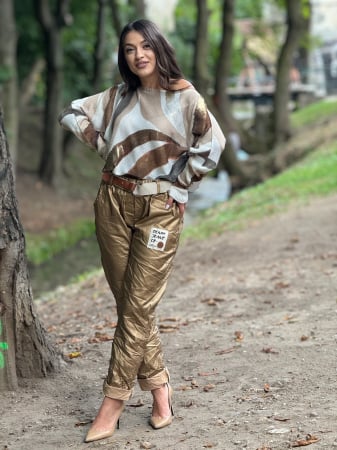 Bluze si camasi - Bluza cu imprimeu abstract