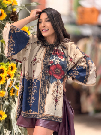 COLECTIA DE TOAMNA - Bluza cu imprimeu bujori