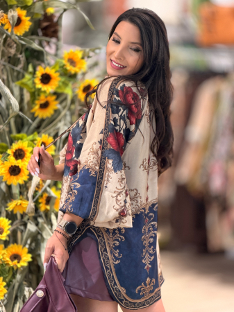 Bluza cu imprimeu bujori [2]